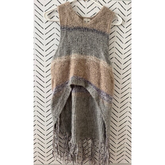 Saya Sweaters - SAYA Women's Peruvian Superfine Alpaca Wool Fringe Hi-Low Sweater Sz‎ Small